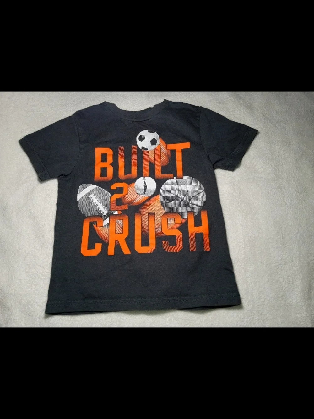 The Childrens Place Boys Sports Graphic Tee & Shorts Set Black Orange